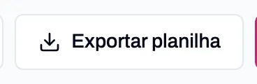 Botão Exportar planilha, no topo da tela de leads