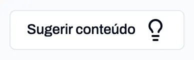 Botão Sugerir conteúdo, no topo da tela de Posts