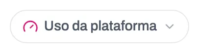 Indicador Uso da plataforma, no topo direito da tela