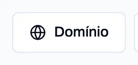 Tela de Site com o botão Domínio destacado na barra de ações